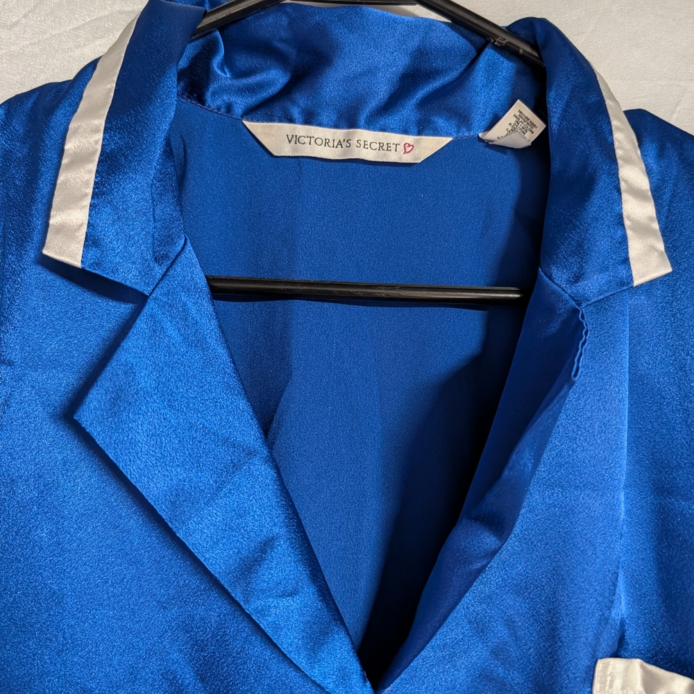 Victoria's Secret Royal Blue Satin Blazer